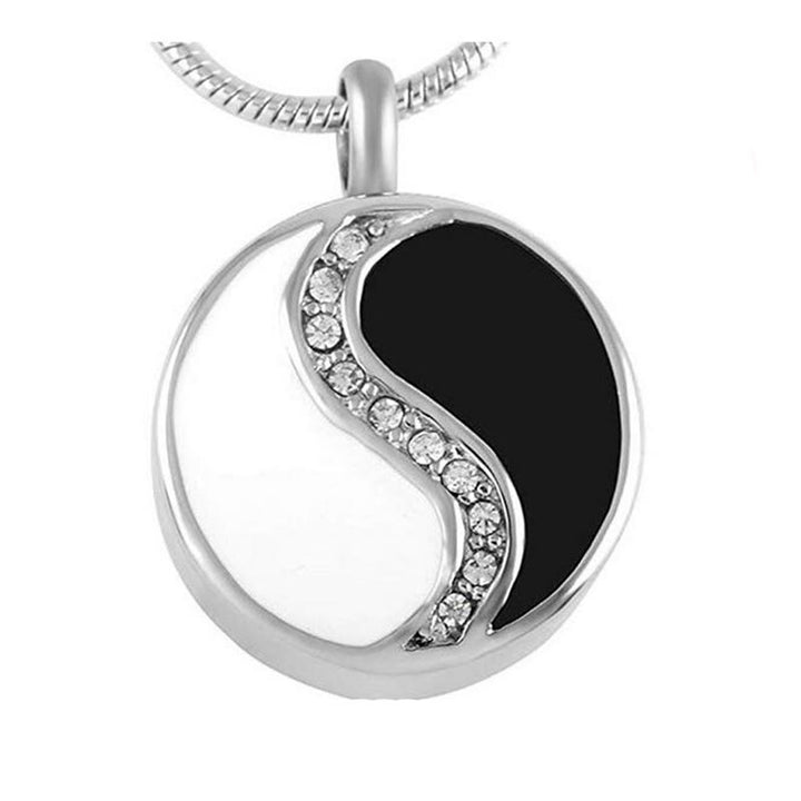 Buddha Stones Yin Yang Titanium Steel Harmony Necklace Pendant - image 3