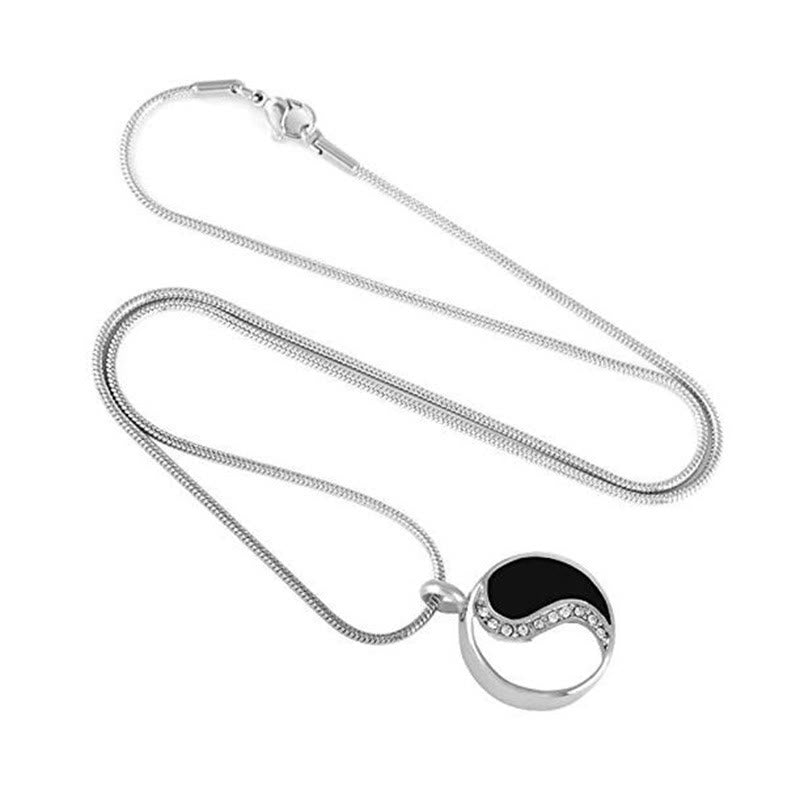 Buddha Stones Yin Yang Titanium Steel Harmony Necklace Pendant - image 2