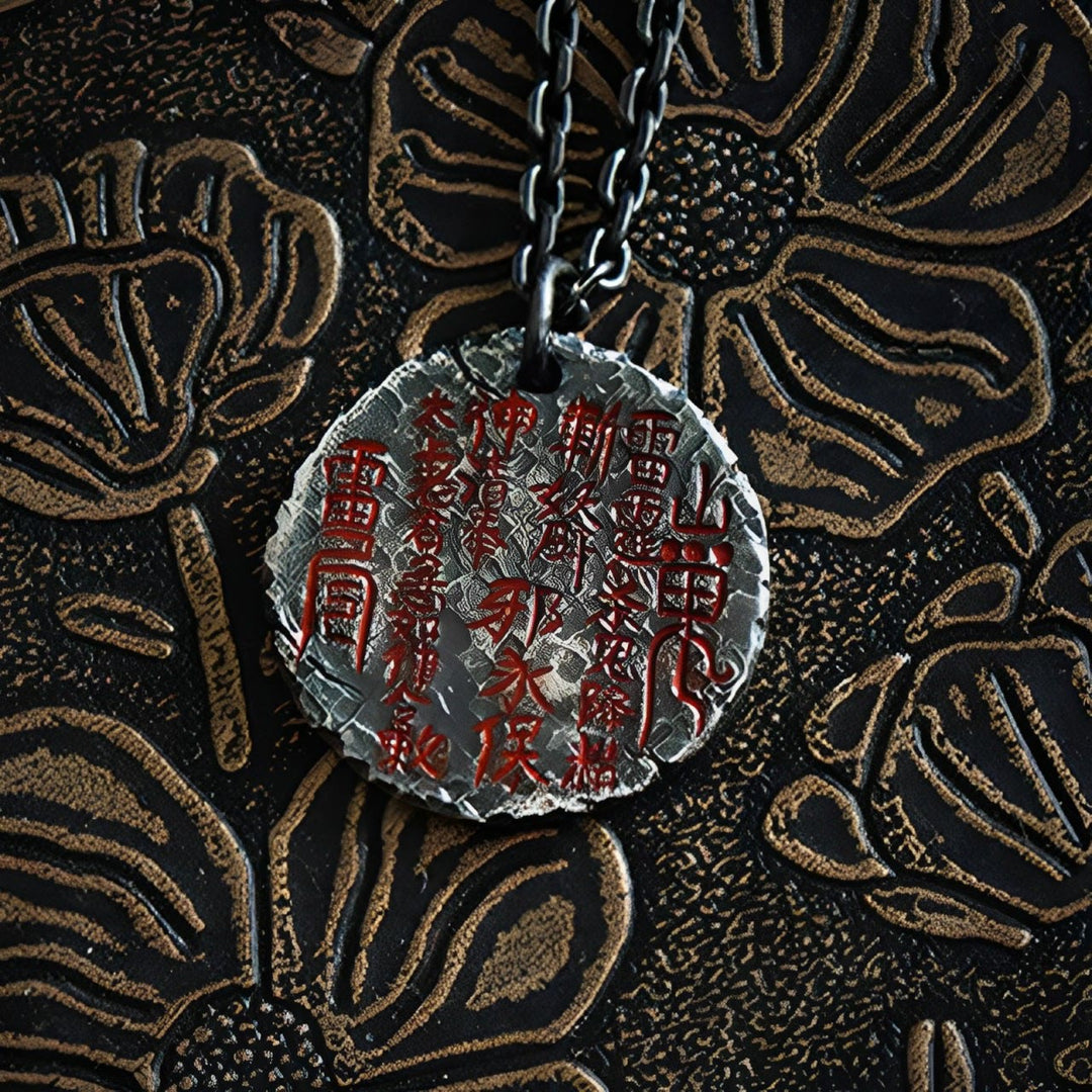 Buddha Stones 999 Sterling Silver 24k Gold Bagua Tai Chi Yin Yang Design Mountain Ghosts Spend Money Harmony Necklace Pendant - image 9