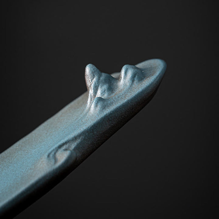 Buddha Stones Mountains Boat Design Spiritual Healing Ceramic Stick Incense Burner Decoration - image 11