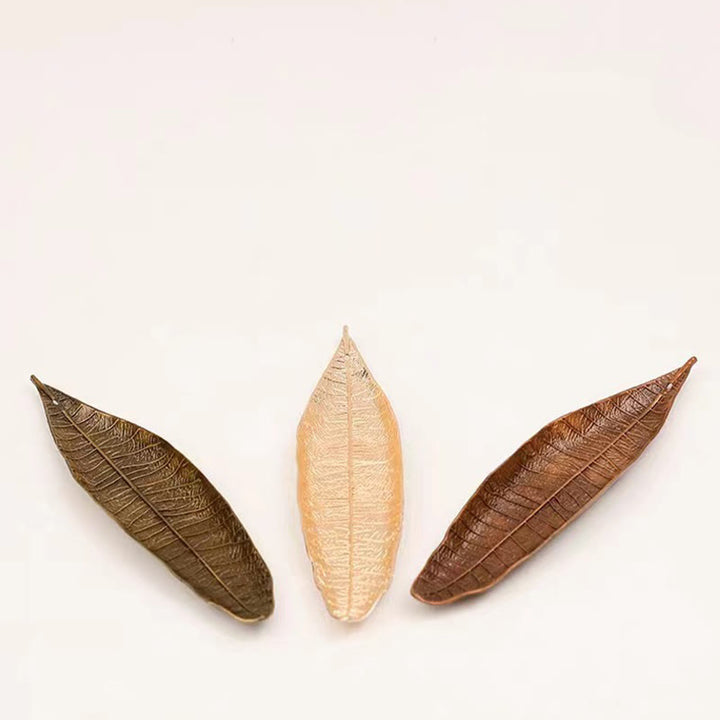 Buddha Stones Alloy Oriental Leaf Healing Incense Burner Decoration - image 13