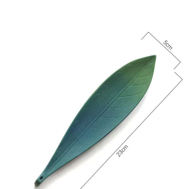 Buddha Stones Willow Leaf Healing Ceramic Stick Incense Burner Decoration - image 4