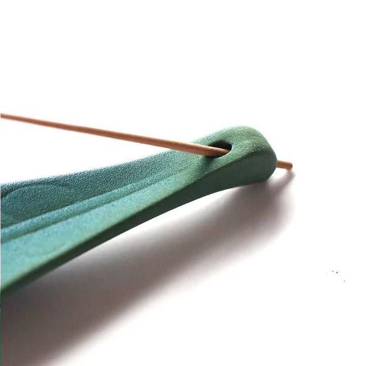 Buddha Stones Willow Leaf Healing Ceramic Stick Incense Burner Decoration - image 8