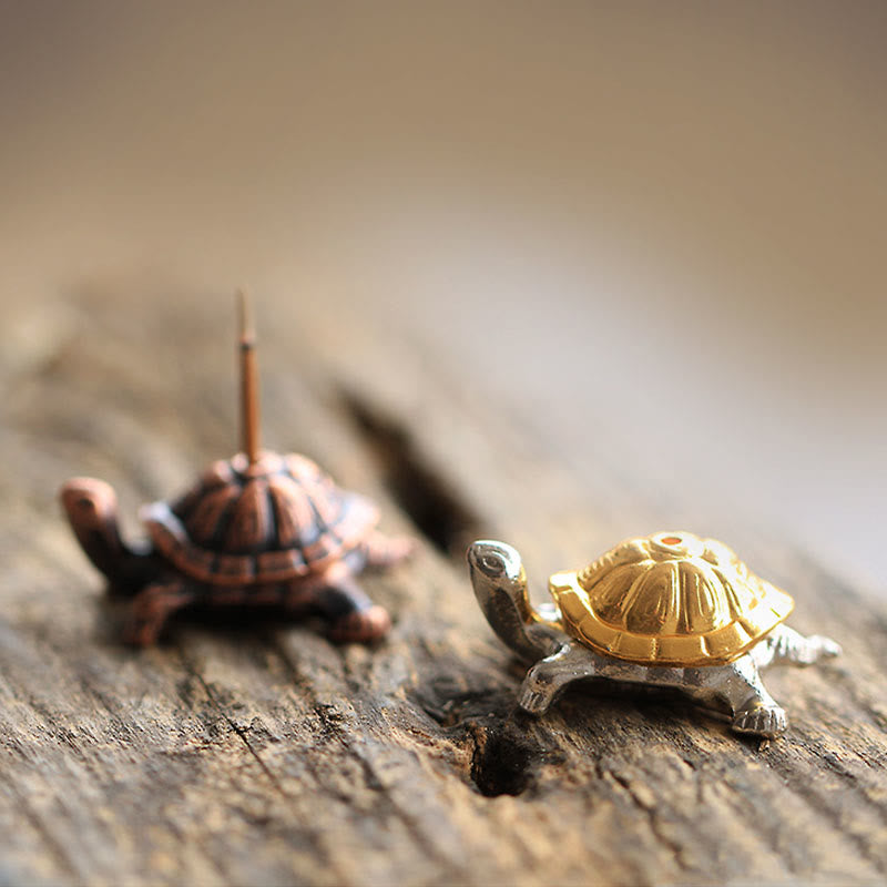 Buddha Stones Alloy Turtle Snail Healing Incense Burner Desk Decoration - image 11