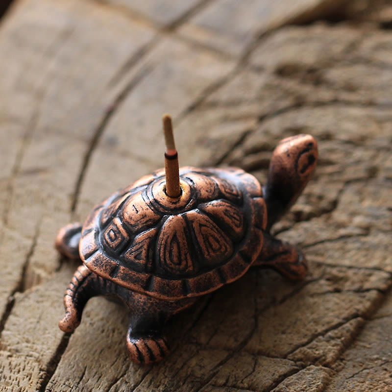 Buddha Stones Alloy Turtle Snail Healing Incense Burner Desk Decoration - image 2