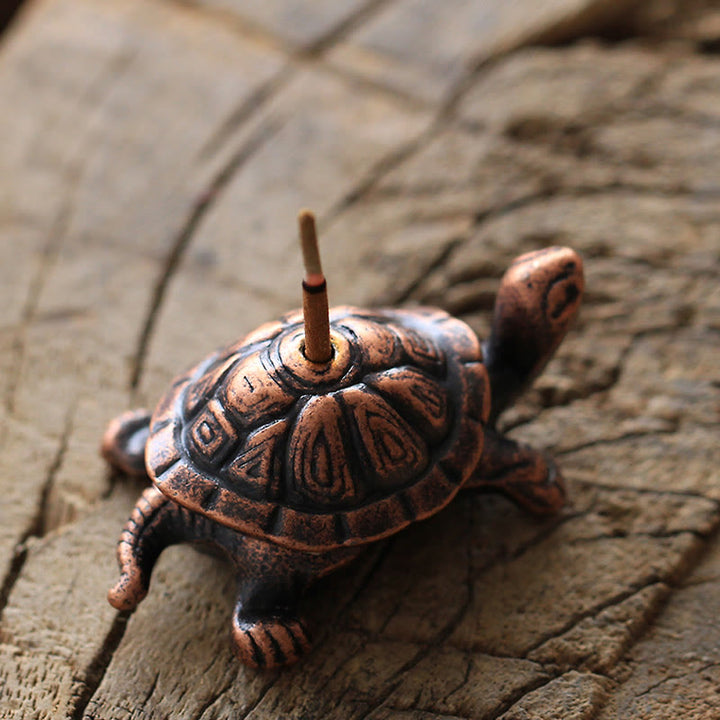 Buddha Stones Alloy Turtle Snail Healing Incense Burner Desk Decoration - image 2