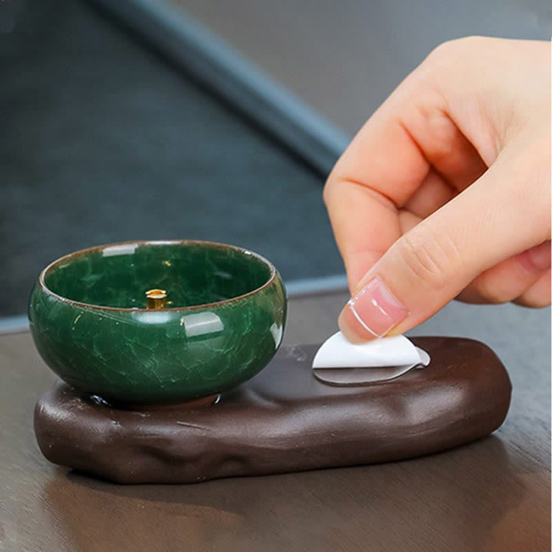 Buddha Stones Tang Dynasty Lady Food Healing Ceramic Incense Burner Desk Decoration - image 5