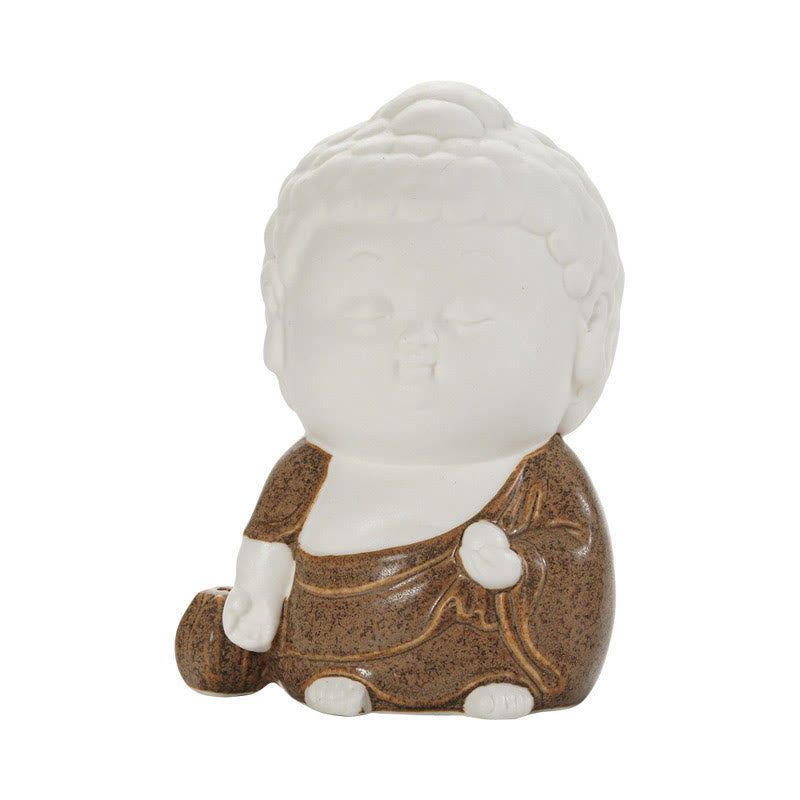 Buddha Stones Buddha Sitting Standing Reclining Ceramic Healing Incense Burner Desk Decoration - image 10