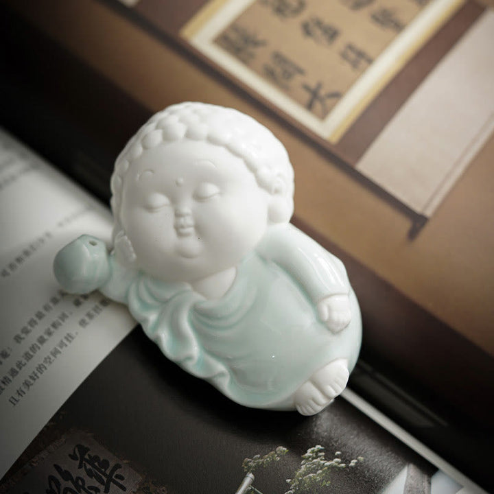 Buddha Stones Buddha Sitting Standing Reclining Ceramic Healing Incense Burner Desk Decoration - image 6