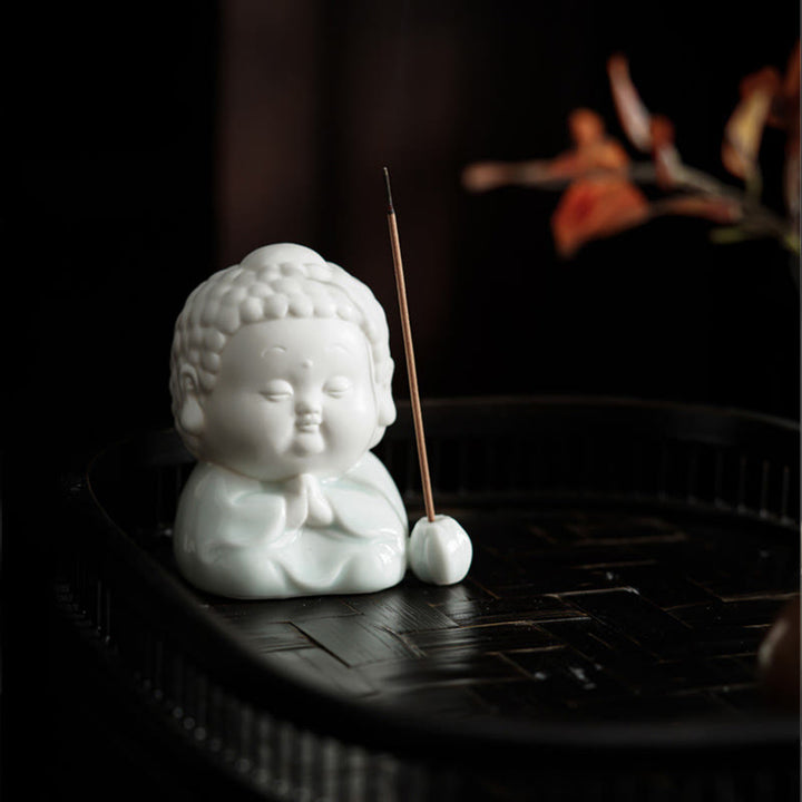 Buddha Stones Buddha Sitting Standing Reclining Ceramic Healing Incense Burner Desk Decoration - image 4