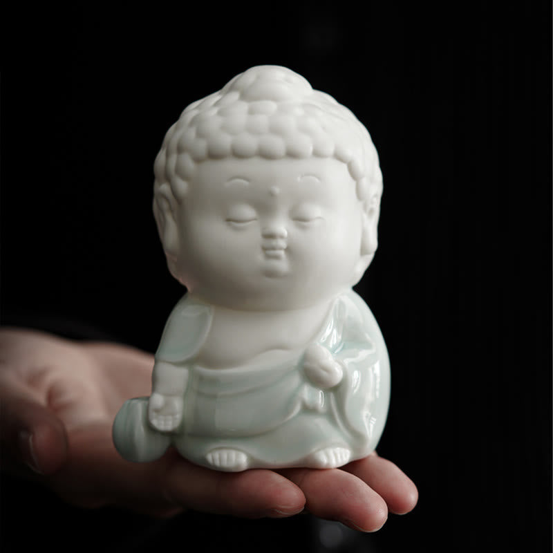 Buddha Stones Buddha Sitting Standing Reclining Ceramic Healing Incense Burner Desk Decoration - image 1