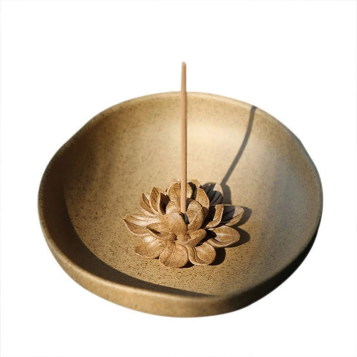 Buddha Stones Lotus Pedestal Healing Ceramic Incense Burner Decoration - image 3