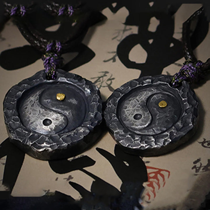 Buddha Stones 999 Sterling Silver Tai Chi Yin Yang Design Harmony Necklace Pendant - image 13