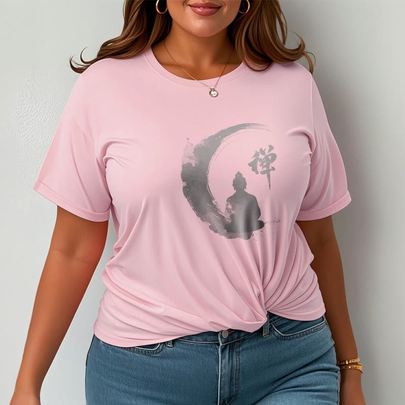 Buddha Stones Meditating Buddha Pattern Cotton Tee T-shirt - image 9