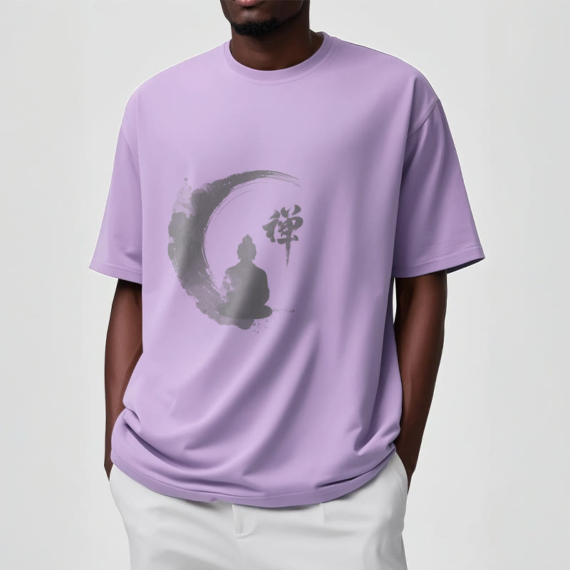 Buddha Stones Meditating Buddha Pattern Cotton Tee T-shirt - image 15