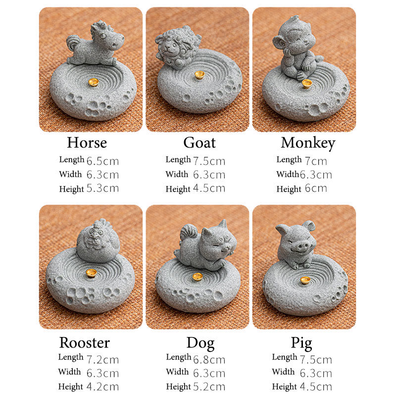 Buddha Stones Chinese Zodiac Healing Incense Burner Desk Decoration - image 47