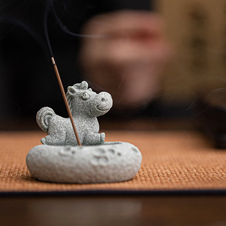 Buddha Stones Chinese Zodiac Healing Incense Burner Desk Decoration - image 33