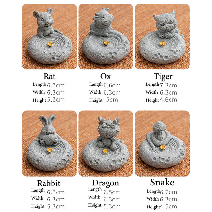 Buddha Stones Chinese Zodiac Healing Incense Burner Desk Decoration - image 46