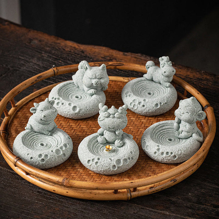 Buddha Stones Chinese Zodiac Healing Incense Burner Desk Decoration - image 45