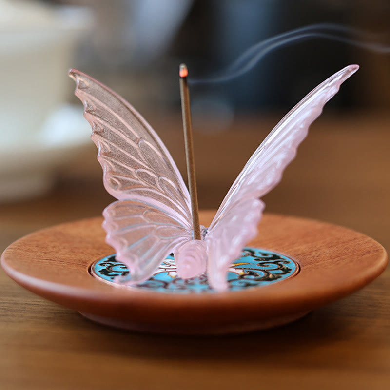 Buddha Stones Butterfly Healing Incense Burner Desk Decoration - image 1