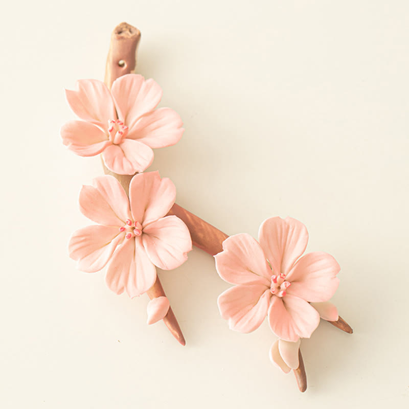 Buddha Stones Blooming Plum Blossom Branches Ceramic Healing Incense Burner Desk Decoration - image 1