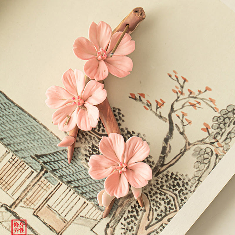 Buddha Stones Blooming Plum Blossom Branches Ceramic Healing Incense Burner Desk Decoration - image 10