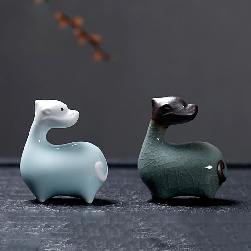 Buddha Stones Chinese Zodiac Ceramic Tea Pet Home Decoration - image 38