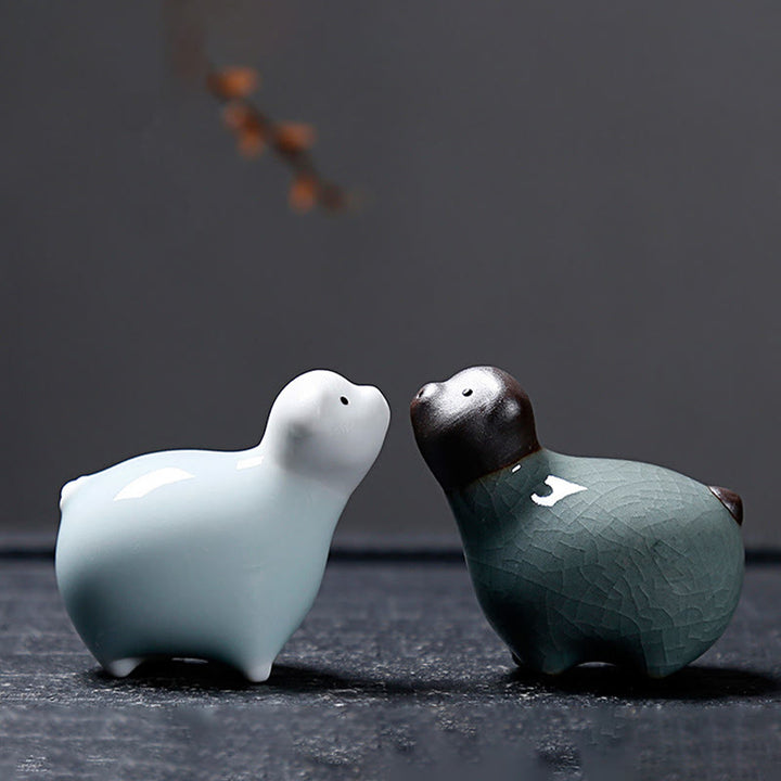 Buddha Stones Chinese Zodiac Ceramic Tea Pet Home Decoration - image 44