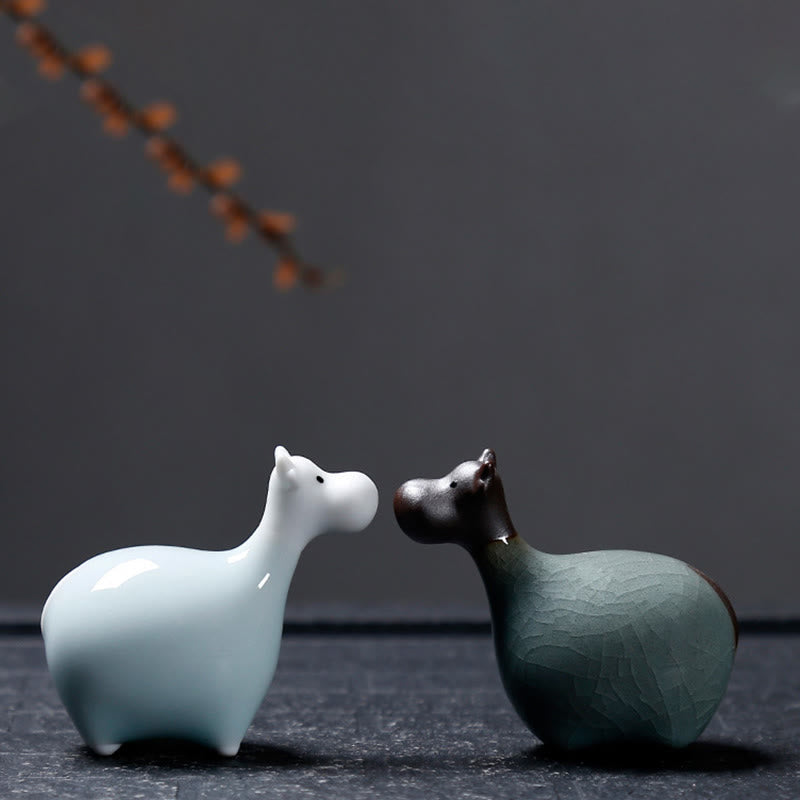 Buddha Stones Chinese Zodiac Ceramic Tea Pet Home Decoration - image 35