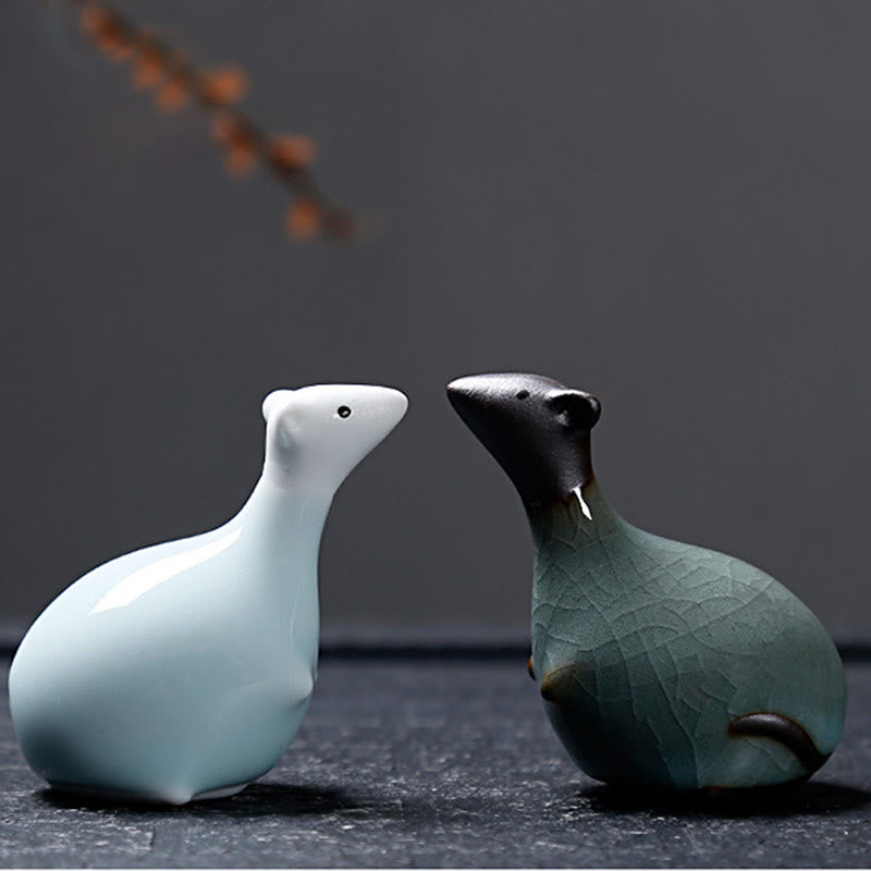 Buddha Stones Chinese Zodiac Ceramic Tea Pet Home Decoration - image 34