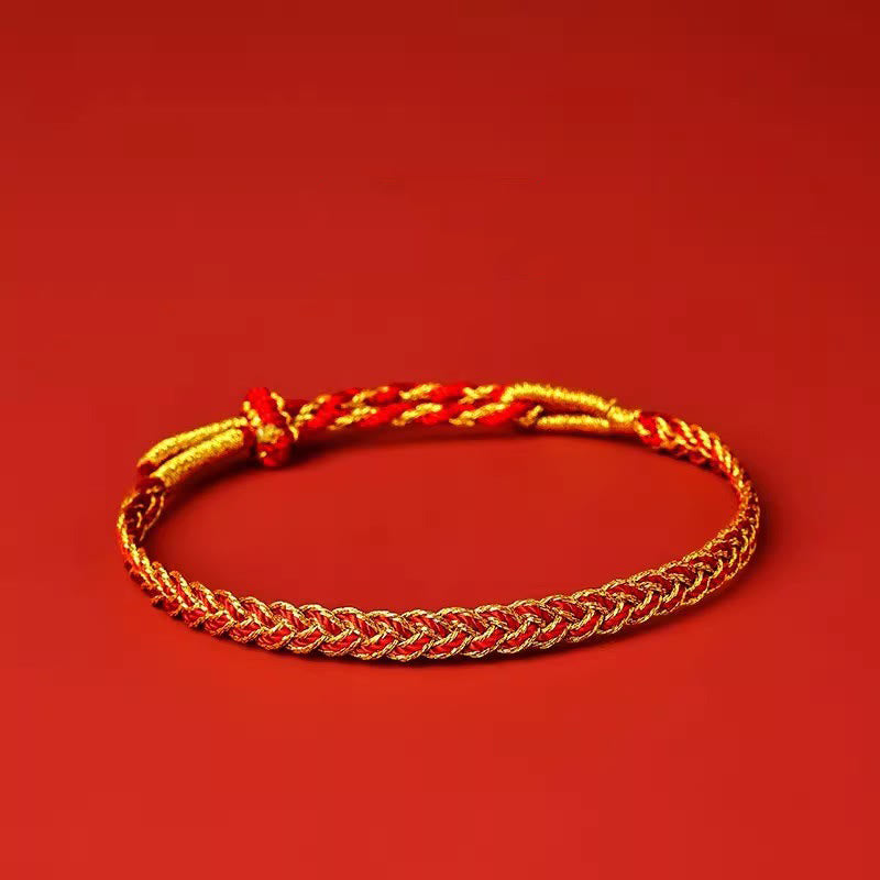 Buddha Stones Red String Yellow String Luck Bracelet - 13-18cm - image 10