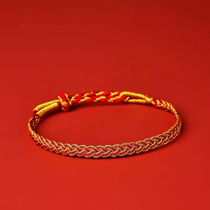Buddha Stones Red String Yellow String Luck Bracelet - 13-18cm - image 10