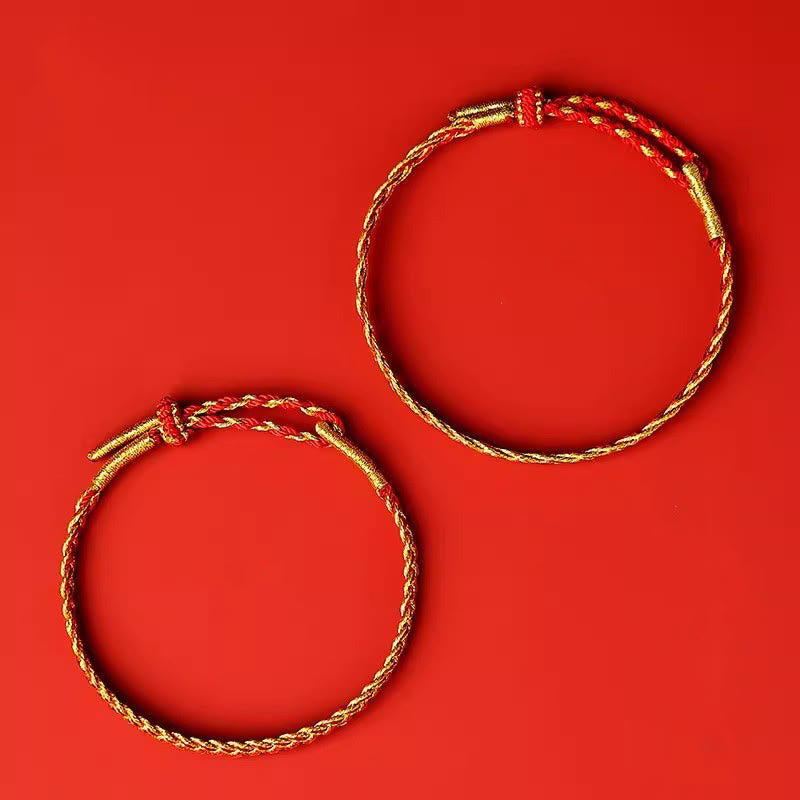 Buddha Stones Red String Yellow String Luck Bracelet - image 1