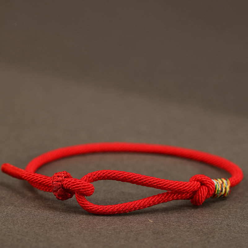 Buddha Stones Red String 925 Sterling Silver 999 Sterling Silver Coin Luck Bracelet - Red String - Colorful String - 14-17cm - image 3