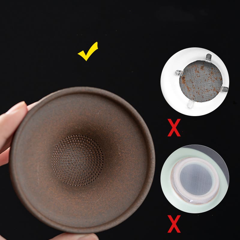 Buddha Stones Little Brown Monk Hat Strainer Ceramic Tea Accessories Figurine Zen Home Desk Decoration - image 15