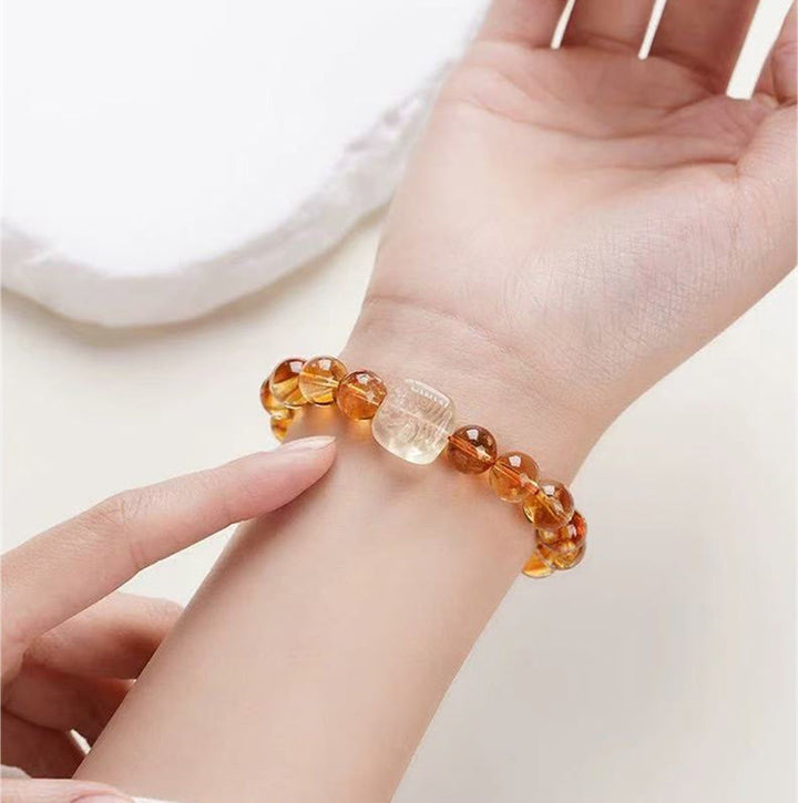 Buddha Stones Topaz Zashi Lhamo Kindness Bracelet - image 4