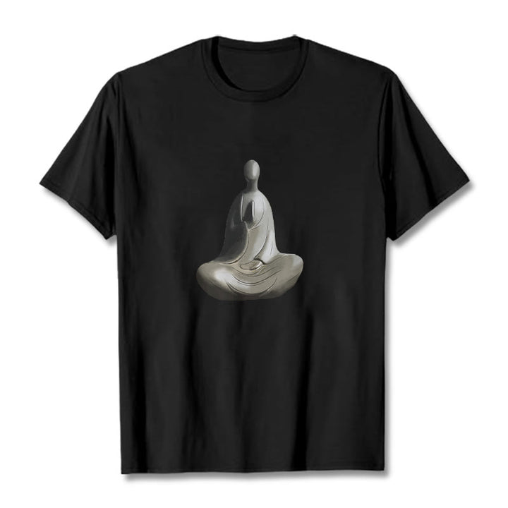 Buddha Stones Gray Formless Buddha Pattern Cotton Tee T-shirt - image 20