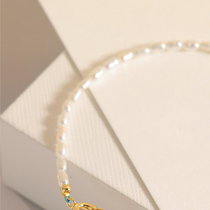 Buddha Stones 2mm Turquoise Pearl Ultra-thin Beads 14k Gold Plated Copper Wisdom Bracelet - image 13