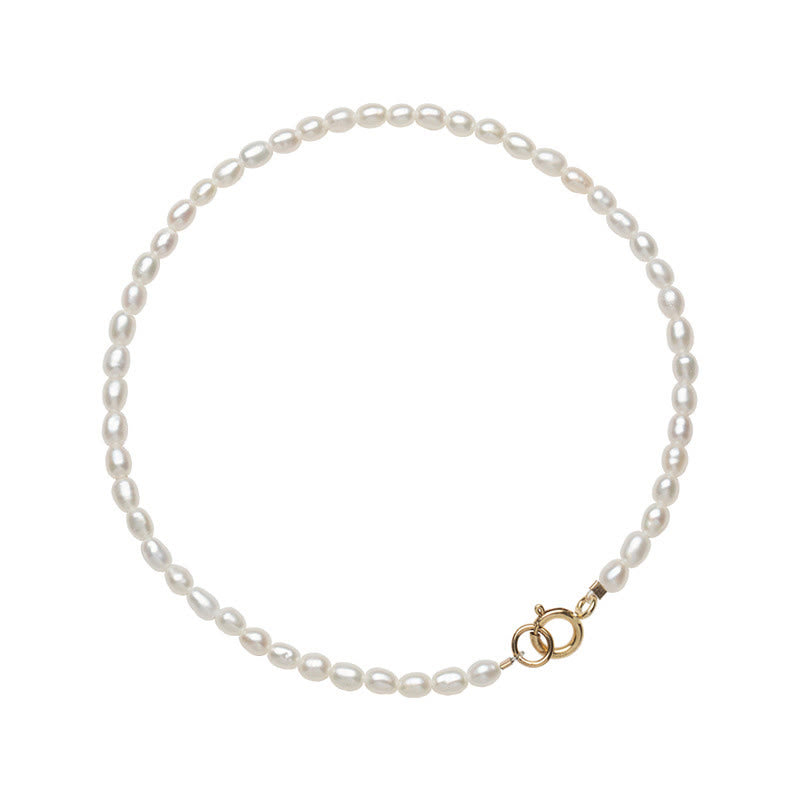 Buddha Stones 2mm Natural Pearl Ultra-thin Beads 14k Gold Plated Copper Wisdom Bracelet - image 13