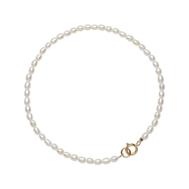 Buddha Stones 2mm Natural Pearl Ultra-thin Beads 14k Gold Plated Copper Wisdom Bracelet - image 13