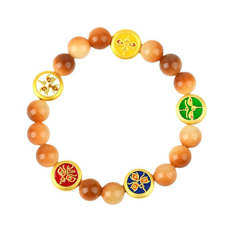 Buddha Stones Bodhi Seed Five Directions Gods of Wealth Wisdom Bracelet - image 7