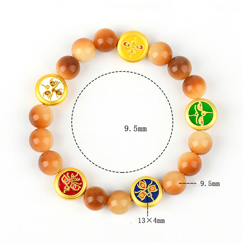 Buddha Stones Bodhi Seed Five Directions Gods of Wealth Wisdom Bracelet - image 6