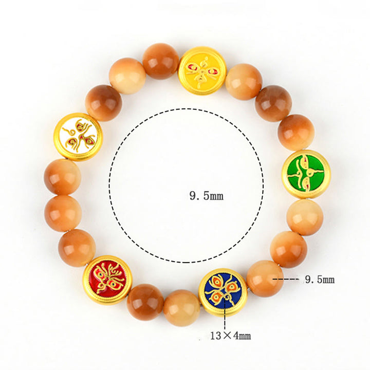 Buddha Stones Bodhi Seed Five Directions Gods of Wealth Wisdom Bracelet - image 6