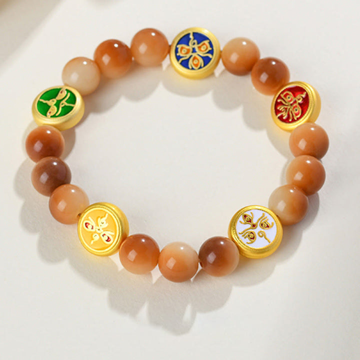 Buddha Stones Bodhi Seed Five Directions Gods of Wealth Wisdom Bracelet - image 3