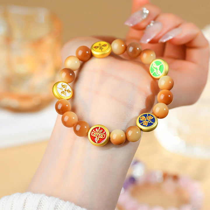 Buddha Stones Bodhi Seed Five Directions Gods of Wealth Wisdom Bracelet - image 4