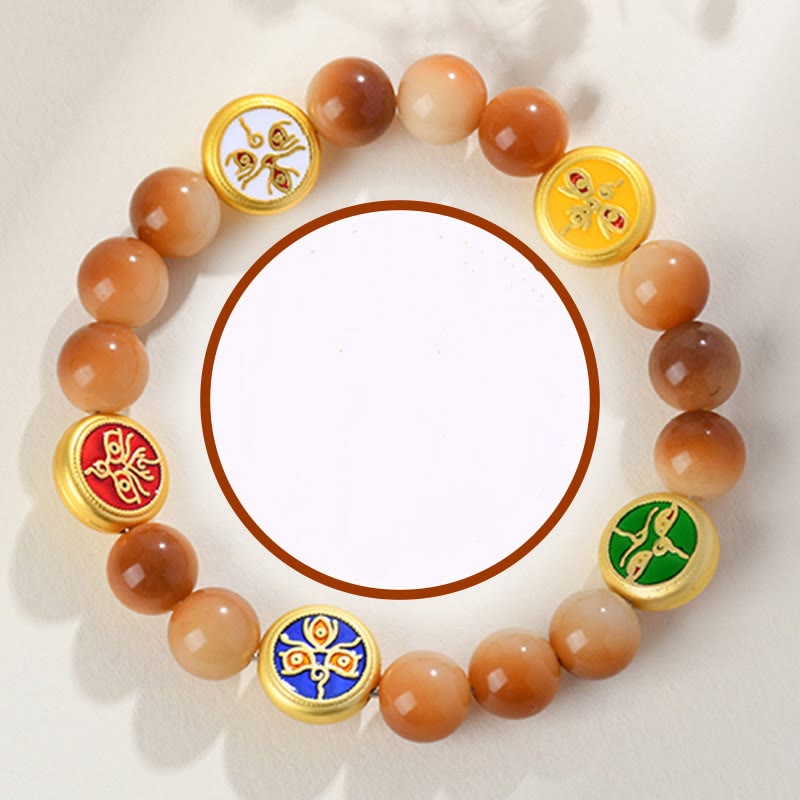 Buddha Stones Bodhi Seed Five Directions Gods of Wealth Wisdom Bracelet - Bodhi Seed(Wrist Circumference: 14-17cm) - image 0