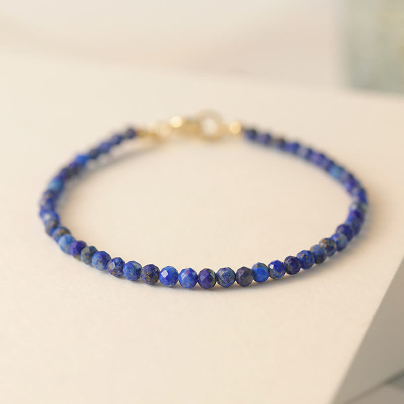 Buddha Stones Small Lazurite Ultra-Thin Beads Balance Bracelet - image 8