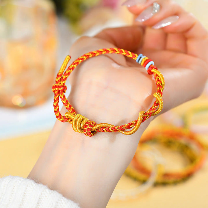 Buddha Stones Colorful String Snake Dragon Year of the Snake Luck Bracelet - image 12