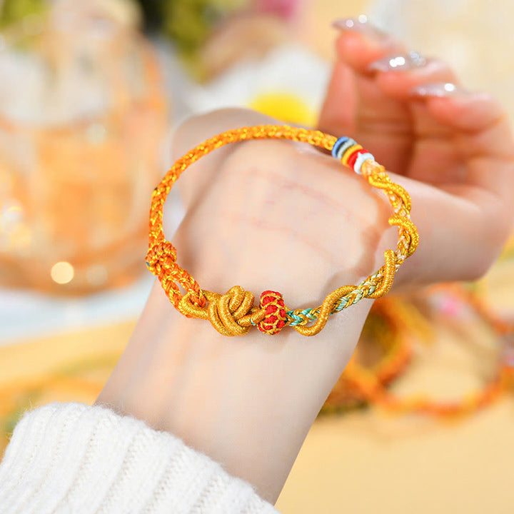 Buddha Stones Colorful String Snake Dragon Year of the Snake Luck Bracelet - image 24