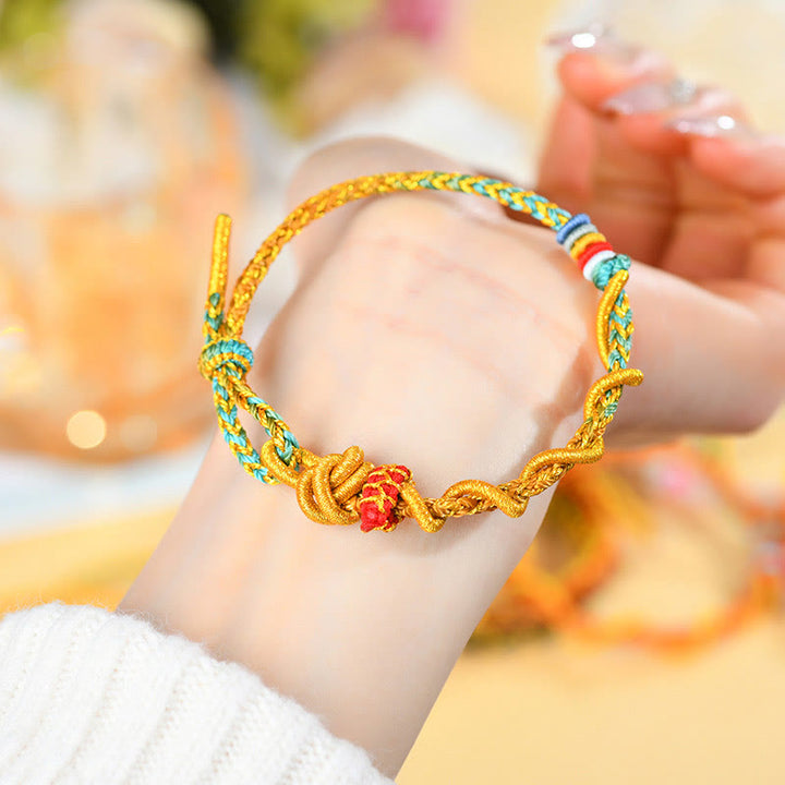 Buddha Stones Colorful String Snake Dragon Year of the Snake Luck Bracelet - image 27